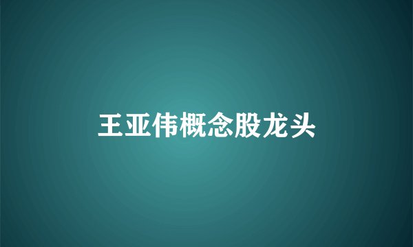 王亚伟概念股龙头