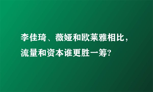 李佳琦、薇娅和欧莱雅相比，流量和资本谁更胜一筹?