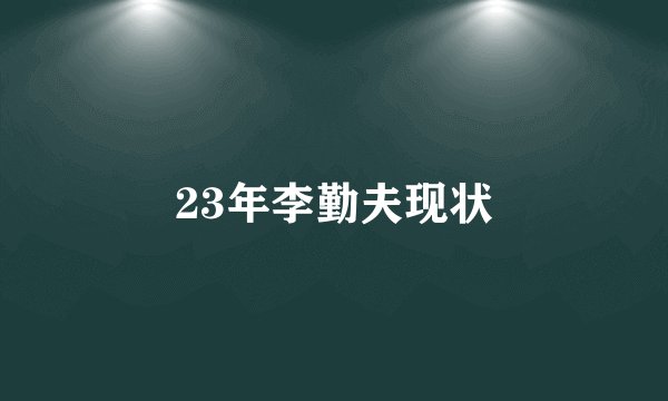 23年李勤夫现状