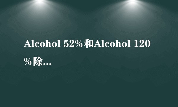 Alcohol 52%和Alcohol 120%除了收费完还有哪些功能是不同