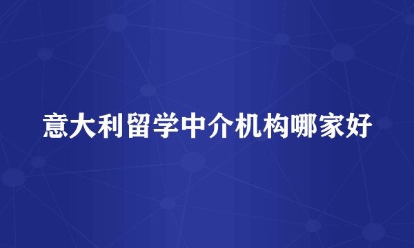 意大利留学中介机构哪家好