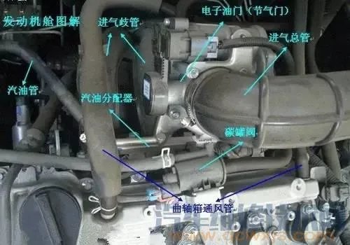 汽车发动机舱图解大全