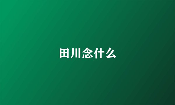 田川念什么