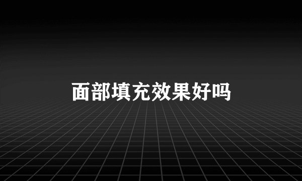 面部填充效果好吗