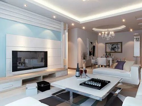 客厅连餐厅吊顶效果图 餐厅和客厅一体吊顶案例分享