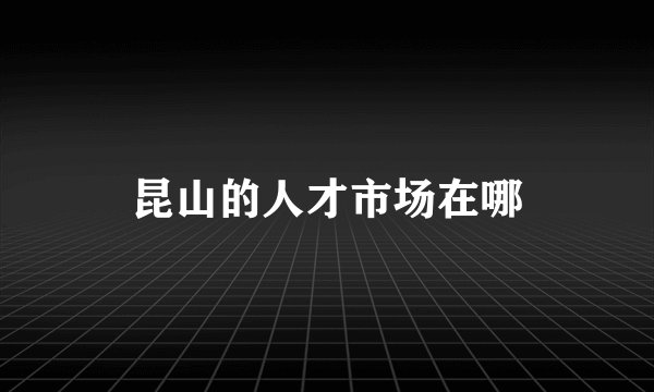 昆山的人才市场在哪