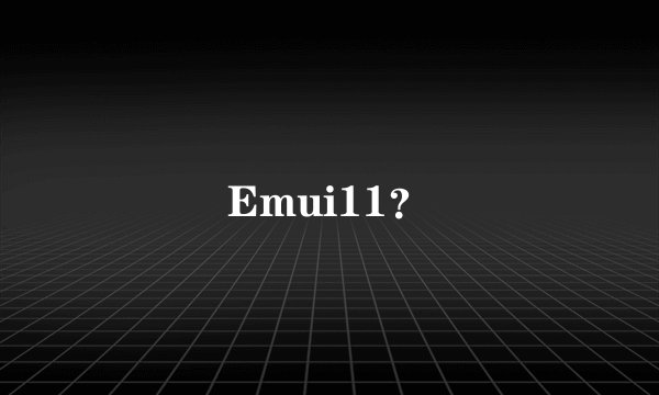 Emui11？