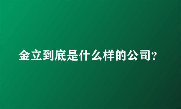 金立到底是什么样的公司？