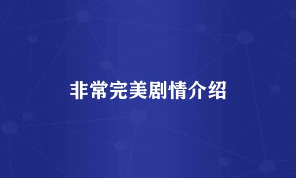 非常完美剧情介绍