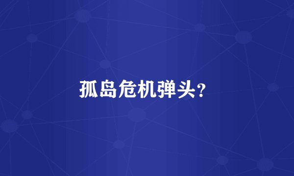 孤岛危机弹头？