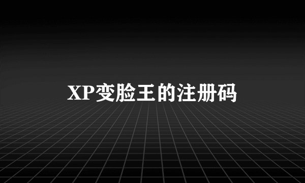 XP变脸王的注册码