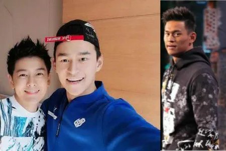 孙杨和林志颖合影 简直白的如两道闪电