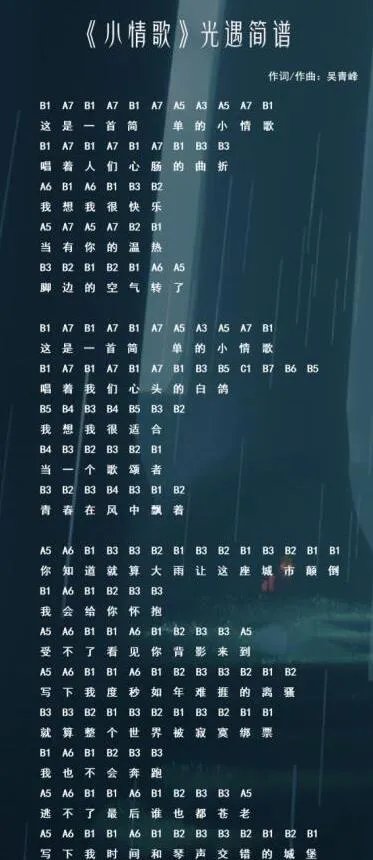 光遇吉他琴谱数字简谱推荐