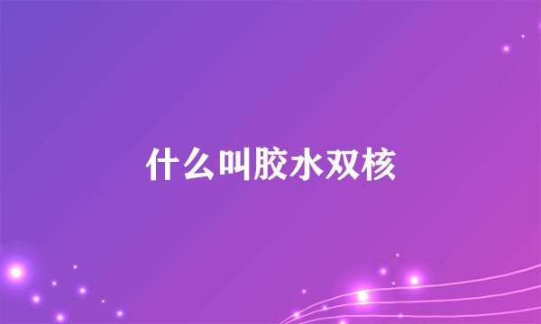 什么叫胶水双核