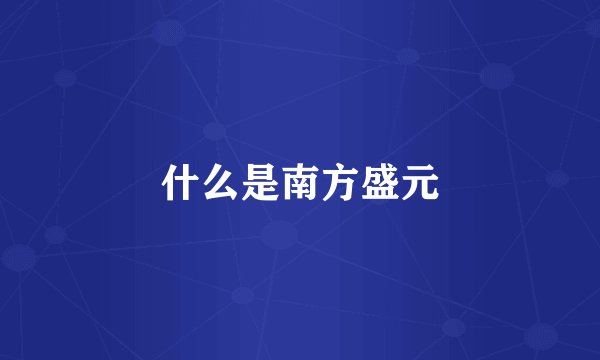 什么是南方盛元