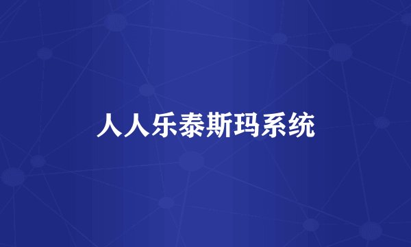 人人乐泰斯玛系统