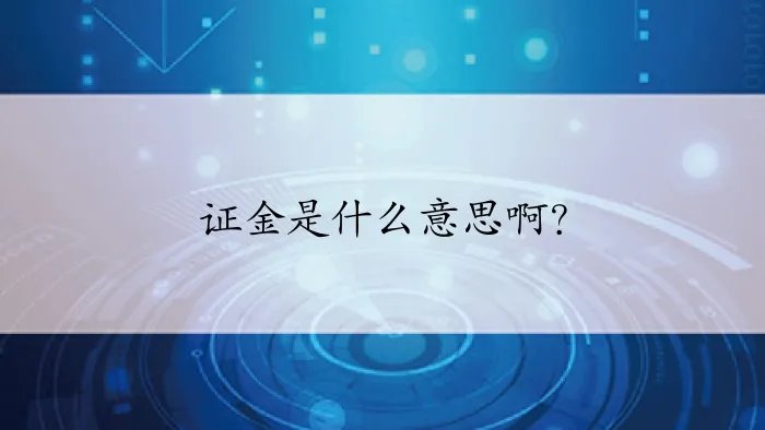 证金是什么意思啊？