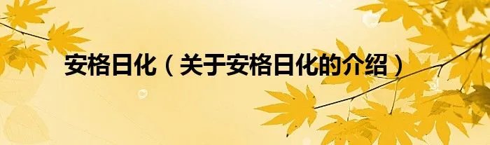 安格日化（关于安格日化的介绍）