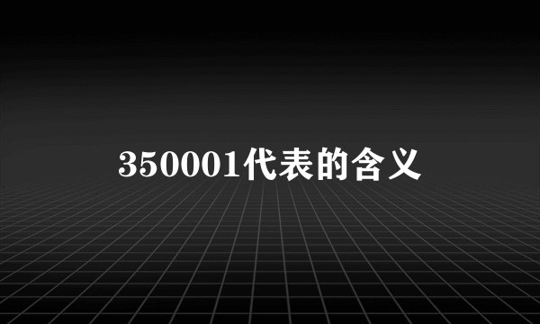 350001代表的含义