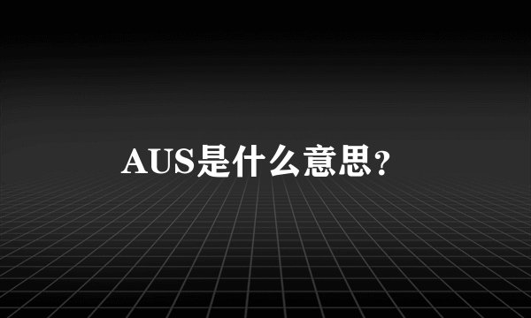 AUS是什么意思？