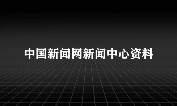 中国新闻网新闻中心资料