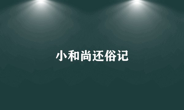 小和尚还俗记