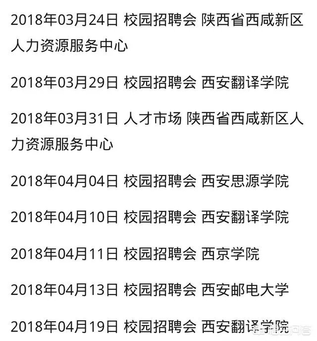 近期陕西哪些高校有校园招聘会？
