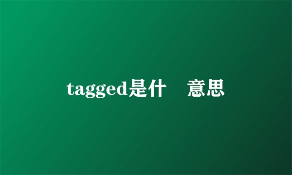 tagged是什麼意思