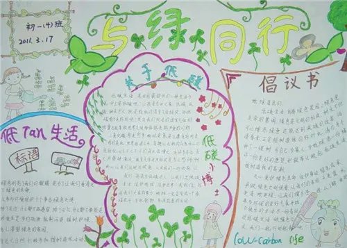 2020绿色低碳全面小康手抄报漂亮画画图片