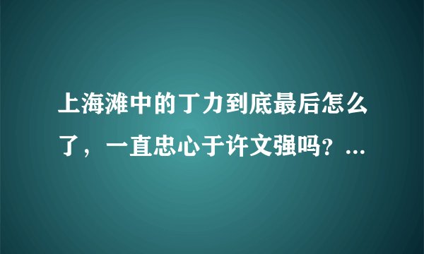 上海滩中的丁力到底最后怎么了，一直忠心于许文强吗？介绍详细一点