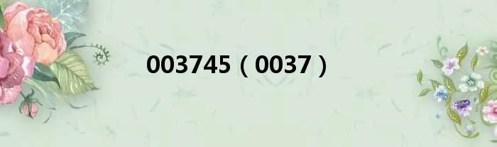 003745（0037）