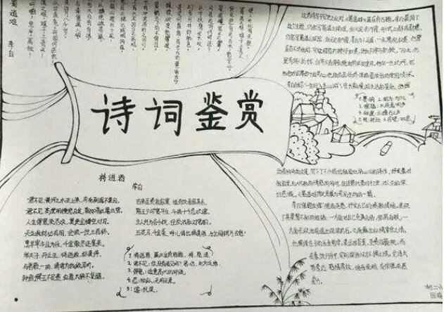 黑白手抄报 最漂亮的纯黑白手抄报