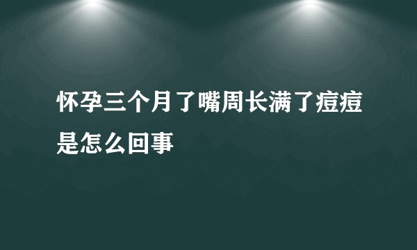 怀孕三个月了嘴周长满了痘痘是怎么回事