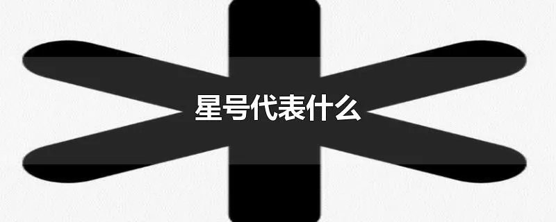 星号代表什么