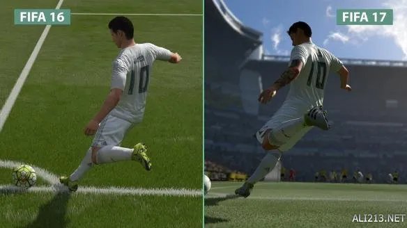 《FIFA17》与《FIFA16》画面对比 简直“面目全非”