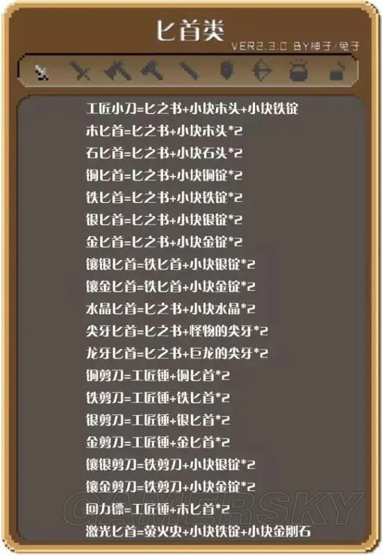 锻冶屋英雄谭合成表大全 全武器合成公式