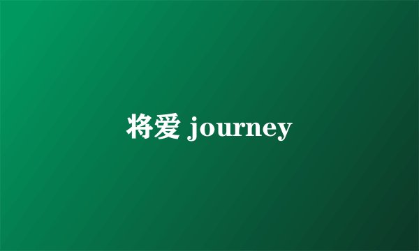 将爱 journey