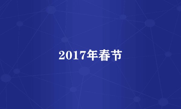 2017年春节