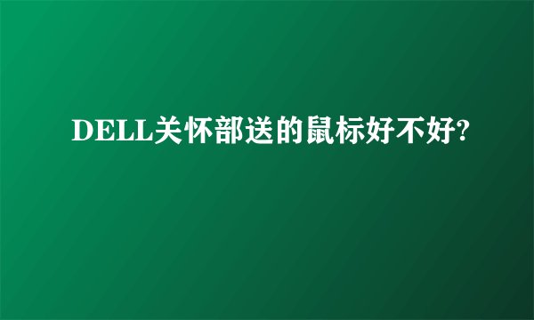 DELL关怀部送的鼠标好不好?