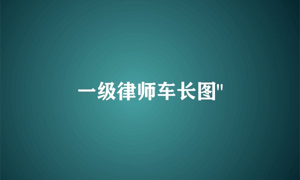 一级律师车长图