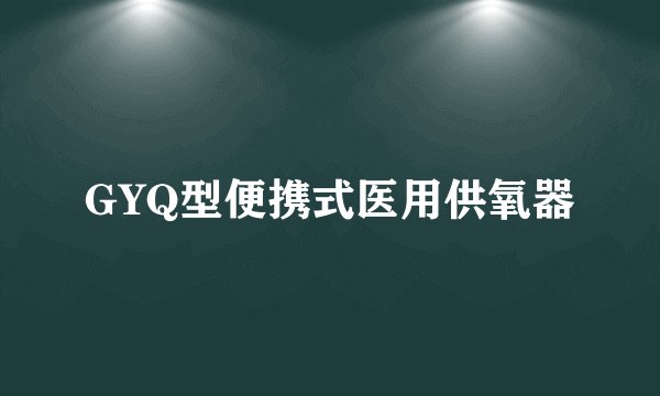 GYQ型便携式医用供氧器