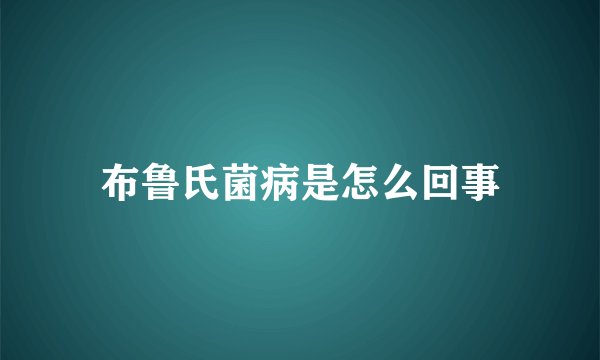 布鲁氏菌病是怎么回事