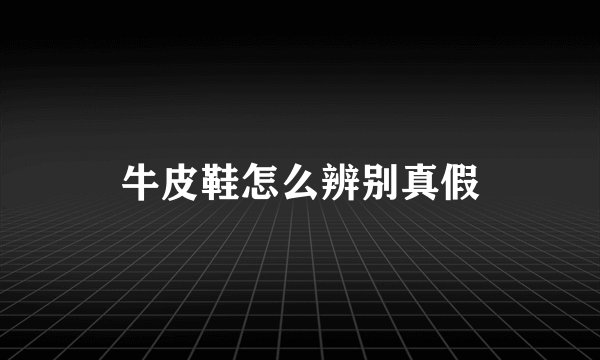 牛皮鞋怎么辨别真假