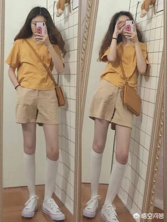 卡其色短裤配什么颜色上衣好看?