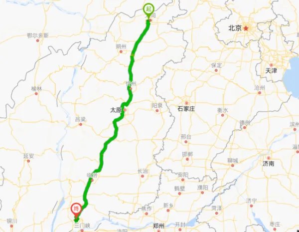 大运高速公路全程路线图