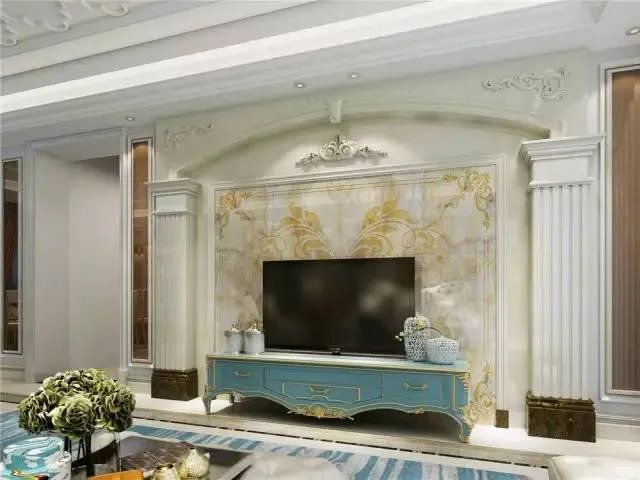 罗马柱背景墙案例及安装流程示意图