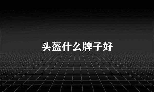 头盔什么牌子好