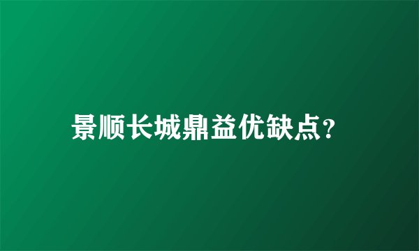 景顺长城鼎益优缺点？