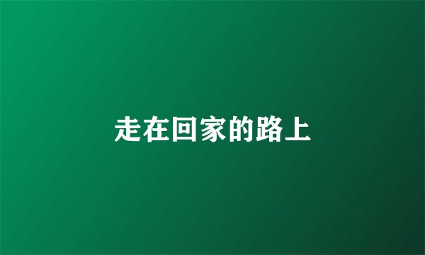 走在回家的路上
