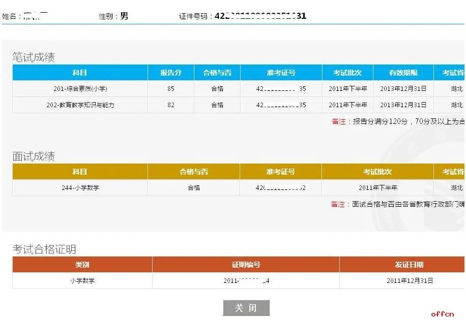 教师资格证面试成绩多少分合格？